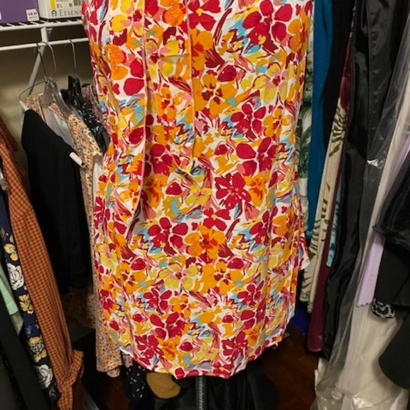 Floral One-Shoulder Tunic Mini-Dress - Picture 3 of 6